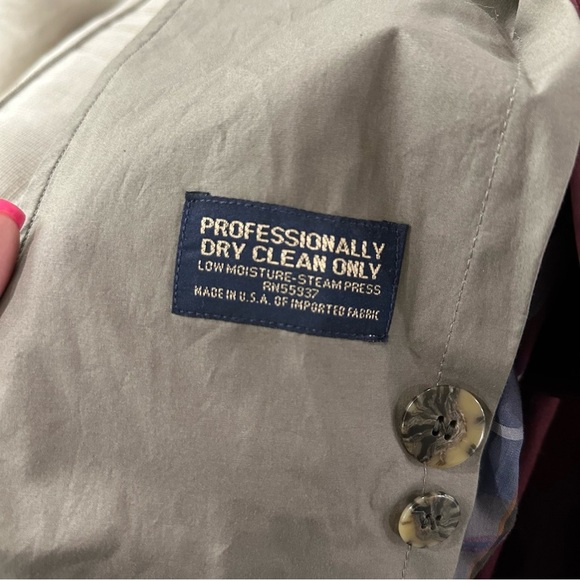 Stafford Executive Tan Trench Coat/Jacket with inner burgundy. Men’s size 42 Reg - Picture 14 of 16